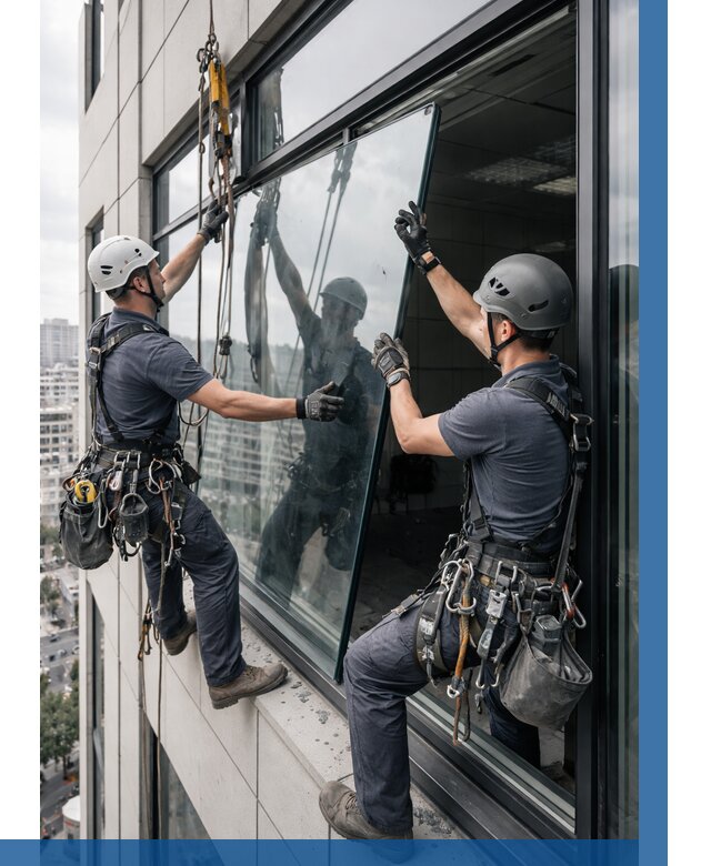 Замена стеклопакетов на высоте в Когалыме от 5686 р. | ВЫСОТНИК-Кгл