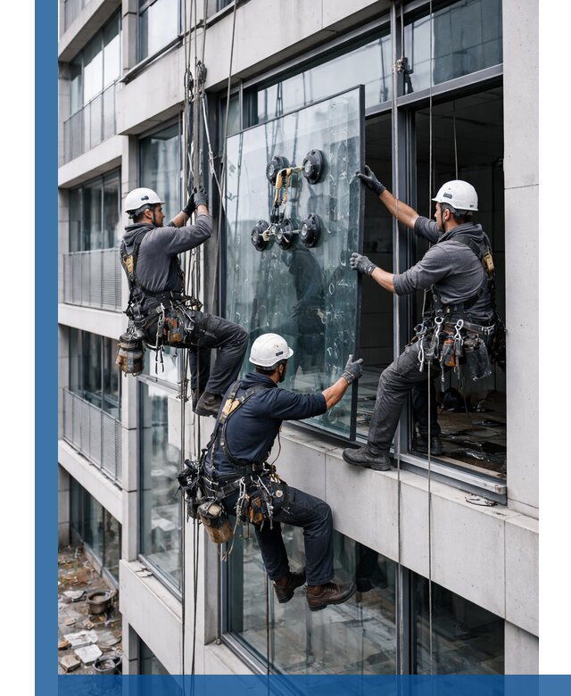 Фасадное остекление и монтаж витражей зданий в Когалыме под ключ