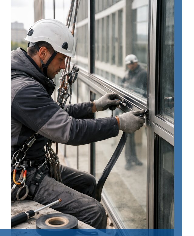 Ремонт витражных конструкций в Когалыме от 3618 р. | ВЫСОТНИК-Кгл