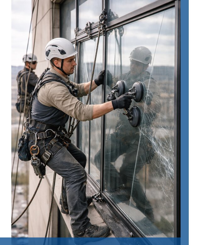 Замена стекла в витраже в Когалыме под ключ от 8787 р. | ВЫСОТНИК-Кгл