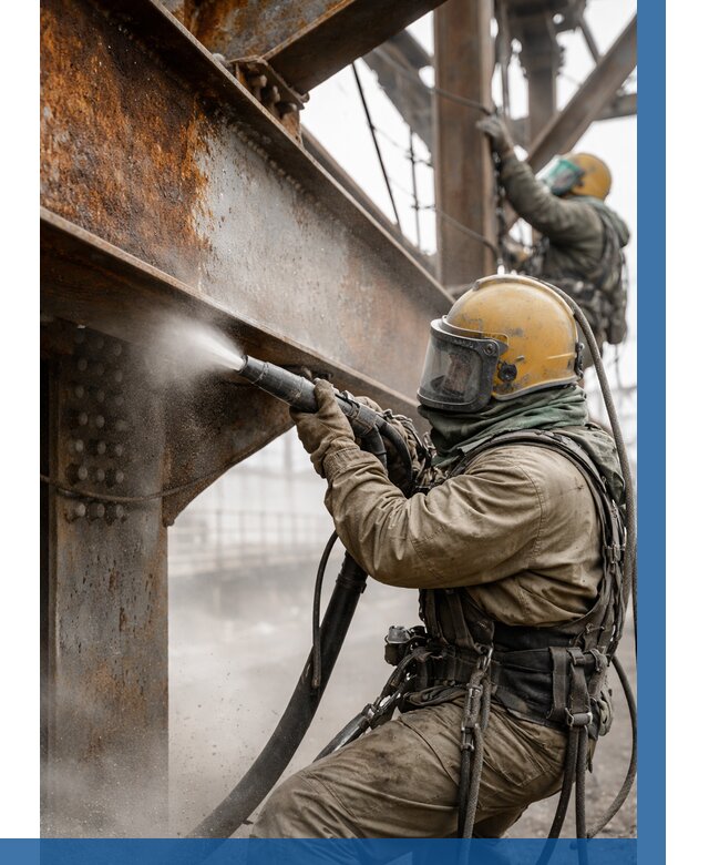 Пескоструйная очистка металлоконструкций в Когалыме по 620 р. ВЫСОТНИК-Кгл