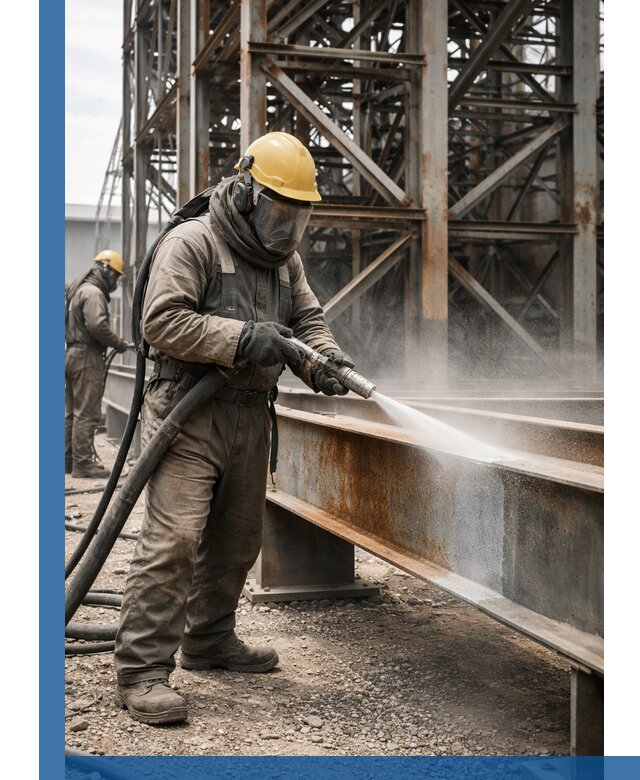 Пескоструйная очистка металлоконструкций в Когалыме промышленная