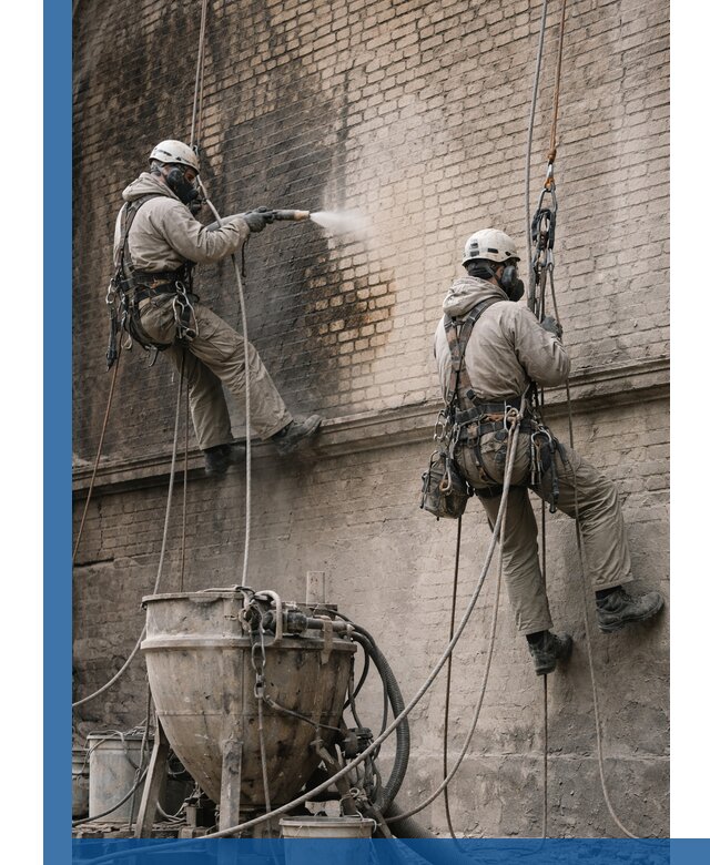 Пескоструйная очистка фасадов в Когалыме профессионально