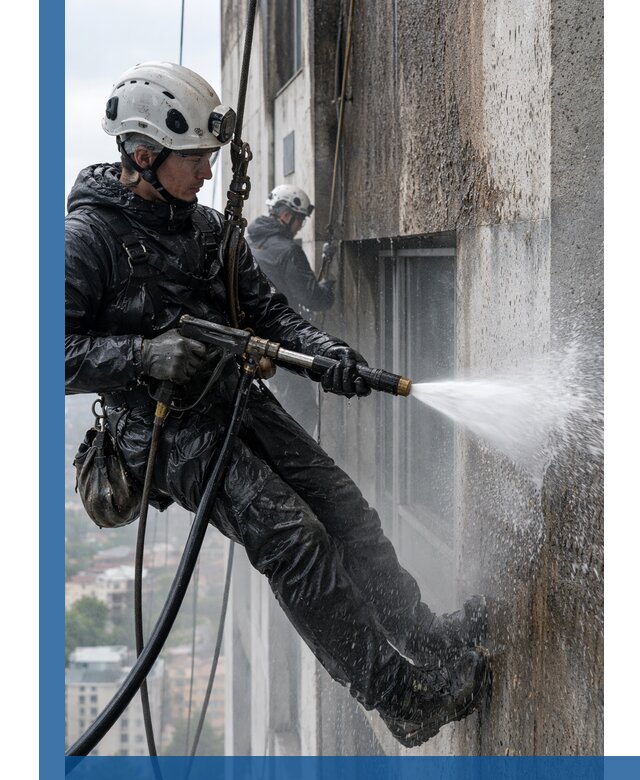 Гидроструйная очистка фасадов и конструкций в Когалыме