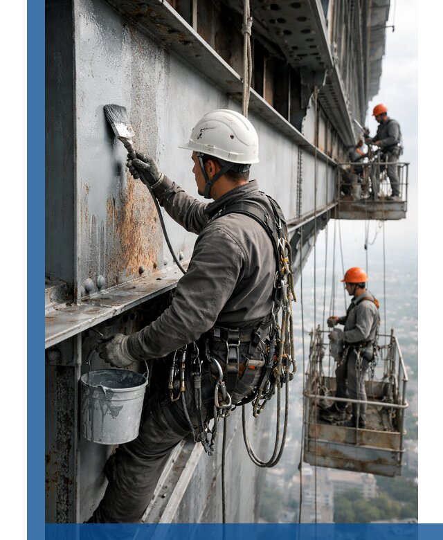 Покраска металлоконструкций на высоте в Когалыме профессионально