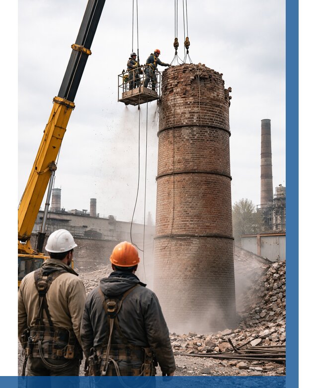 Демонтаж дымовой трубы в Когалыме от 93042 р. | ВЫСОТНИК-Кгл, смета
