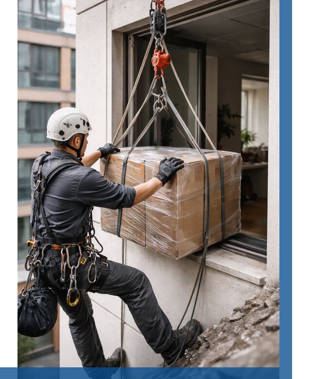 Подъем груза через окно в Когалыме от 4652 р. | ВЫСОТНИК-Кгл