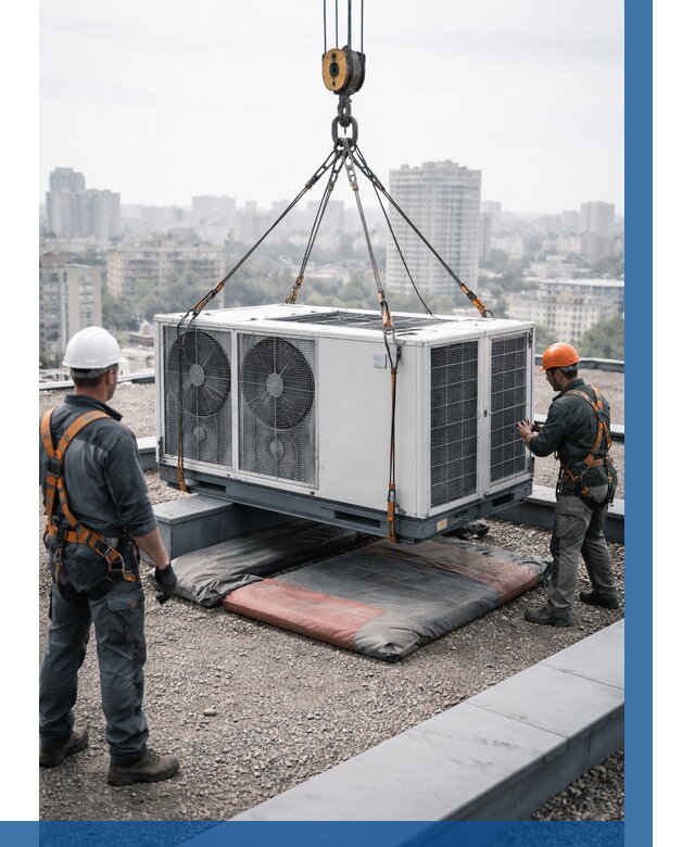 Подъем груза на крышу в Когалыме от 5169 р. | ВЫСОТНИК-Кгл заказать