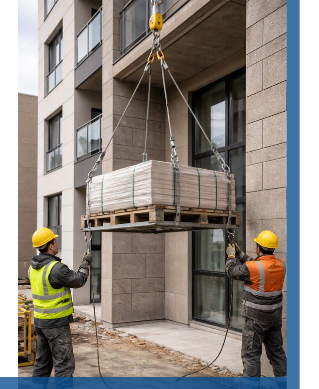 Подъем керамогранита на этаж в Когалыме от 3618 р. | ВЫСОТНИК-Кгл