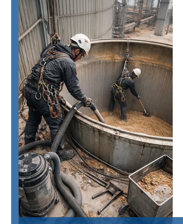 Профессиональная чистка зерновых бункеров в Когалыме с выездом