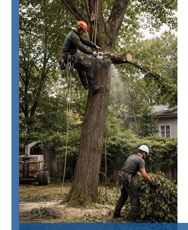 Кронирование деревьев в Когалыме, безопасная высотная обрезка