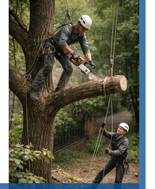 Спил деревьев альпинистами в Когалыме от 8270 р. | ВЫСОТНИК-Кгл