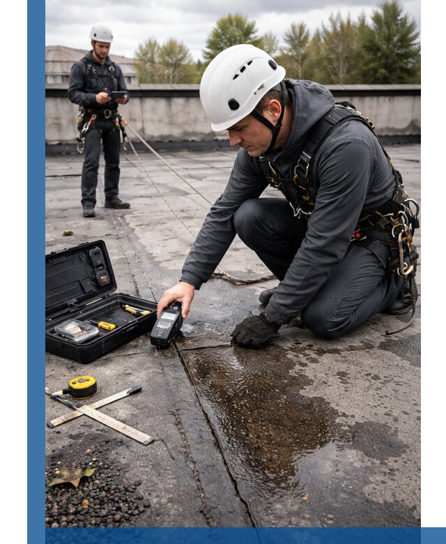 Обследование кровли на протечки и выявление дефектов в Когалыме