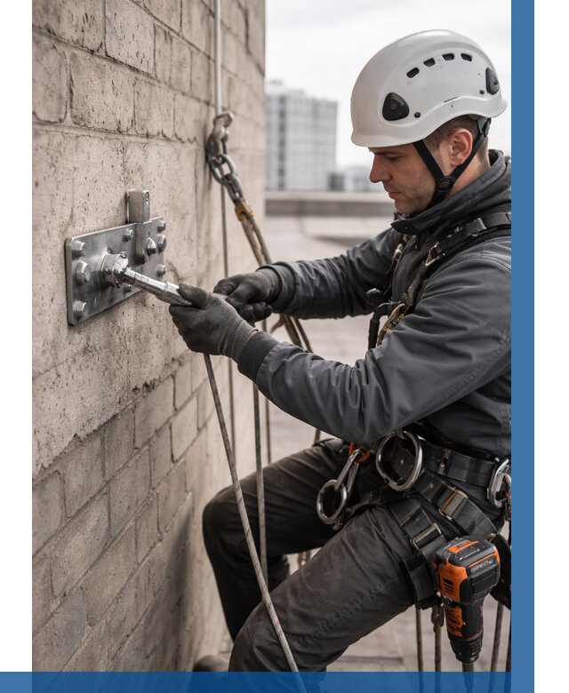 Установка анкерных точек в Когалыме от 3618 р. | ВЫСОТНИК-Кгл