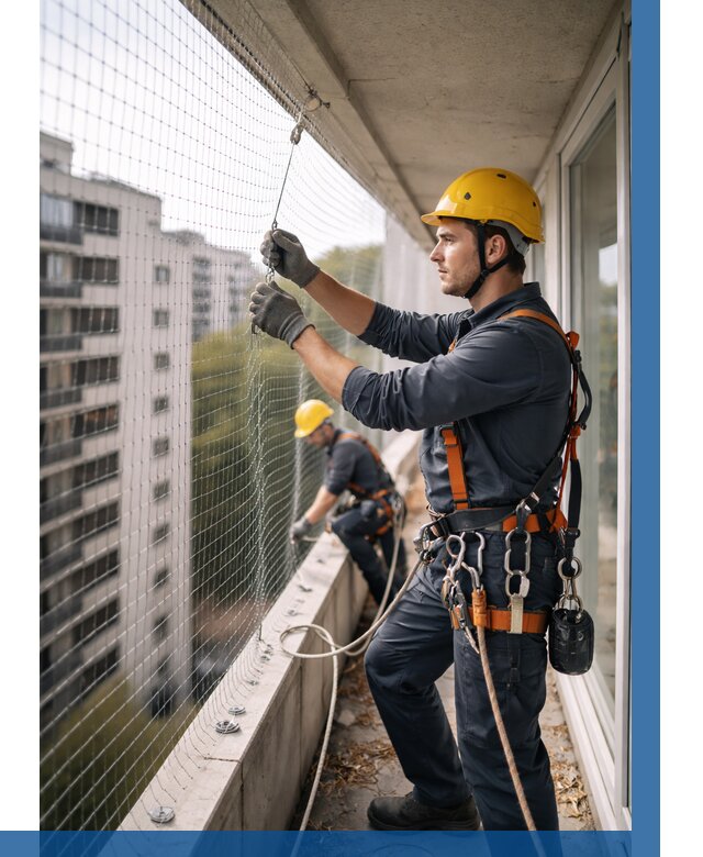 Монтаж сетки от птиц в Когалыме от 4652 р. | ВЫСОТНИК-Кгл